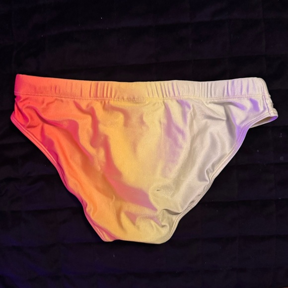 Vaquita “Calypso Ombré” Orange/Yellow Swim Brief Brand New NWT S/Small - Picture 6 of 12